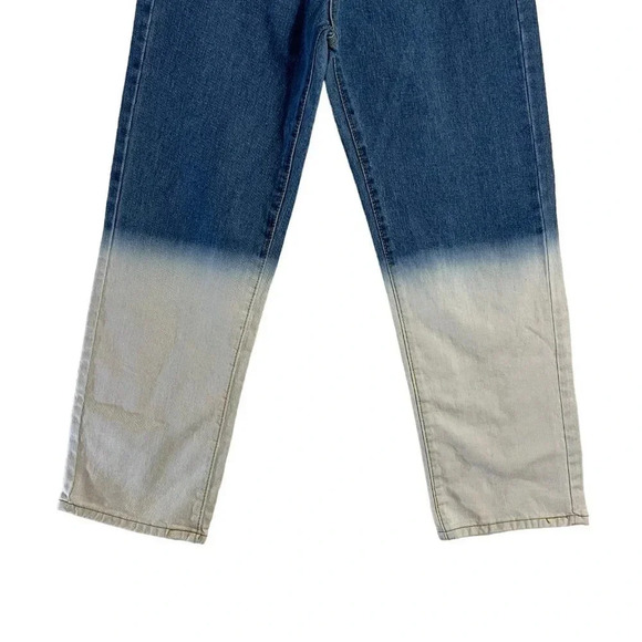 Dip Bleached High Waisted Jeans Colorblock Grunge Streetwear Size Small Denim - Picture 4 of 8